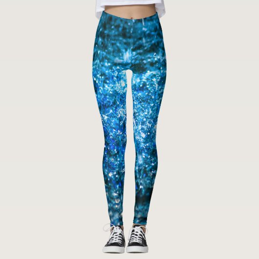 Studie in Waterverf - Blauw Leggings (Voorkant)