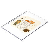 Studie Kat Koffie Stapel Notitieboek (Linkerzijde)
