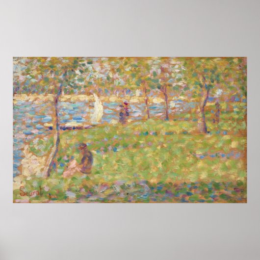 Studie, La Grande Jatte - Georges Seurat Fine Art Poster (Voorkant)