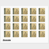 Studie naar de geverfde panelen op de St. George C Vierkante Sticker (Vel)