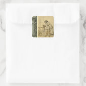 Studie naar de geverfde panelen op de St. George C Vierkante Sticker (Tas)