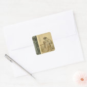 Studie naar de geverfde panelen op de St. George C Vierkante Sticker (Envelop)