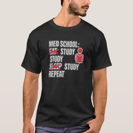 Studie naar de hogere school Slaapstand Medische S T-shirt (Voorkant)