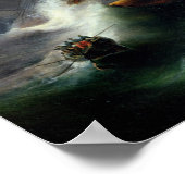 Studie naar de verbrande "Kent" in 1825 Poster (Hoek)