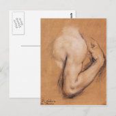 Studie naar een briefkaart met een Bent Right Arm (Voorkant / Achterkant)