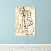 Studie naar een ruiterportret canvas afdruk (Insitu (Houten vloer))