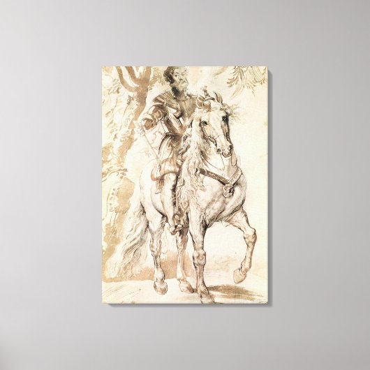 Studie naar een ruiterportret canvas afdruk (Voorkant)