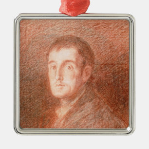 Studie naar een ruiterportret metalen ornament