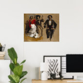 Studie naar gezaagde figuren, scherp poster (Thuiskantoor)