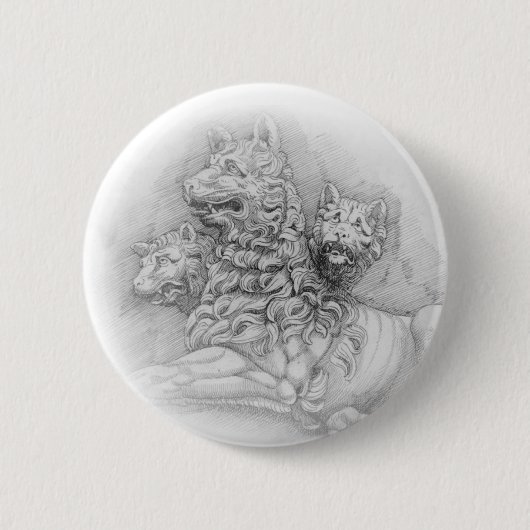 Studie naar het beeld van Lion - Pierre Jacques-kn Ronde Button 5,7 Cm (Voorkant)
