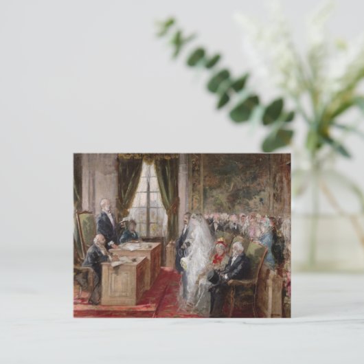 Studie naar het burgerlijk huwelijk briefkaart (Staand voorkant)