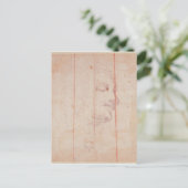 Studie naar het hoofd van de Libische Sibyl Briefkaart (Staand voorkant)