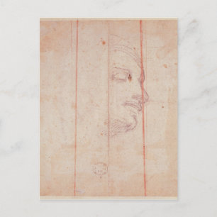 Studie naar het hoofd van de Libische Sibyl Briefkaart