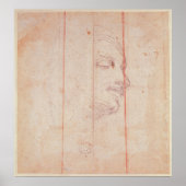 Studie naar het hoofd van de Libische Sibyl Poster (Voorkant)