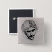 Studie naar het hoofd van Ferdinand voor Ferdinand Vierkante Button 5,1 Cm (Voorkant /achterkant)