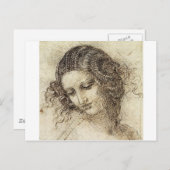 Studie naar het hoofd van Leda Briefkaart (Voorkant / Achterkant)