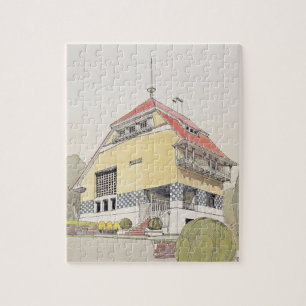 Studie naar het huis van Olbrich, Darmstadt, uit ' Legpuzzel