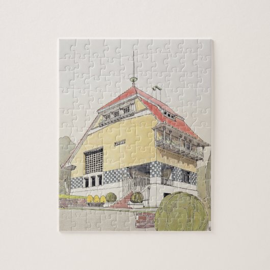 Studie naar het huis van Olbrich, Darmstadt, uit ' Legpuzzel (Verticaal)
