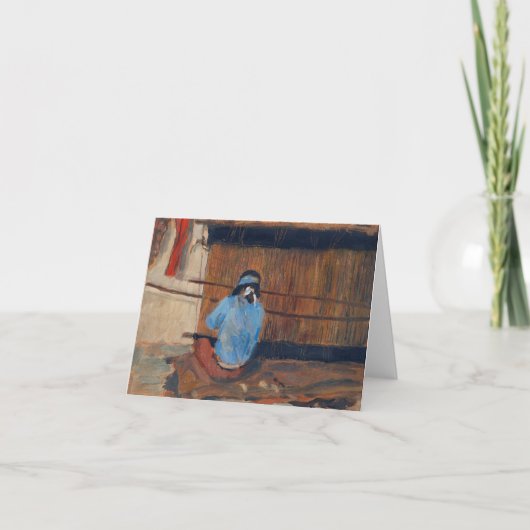 Studie naar Hopi Weaver van Maynard Dixon Bedankkaart (Voorkant)