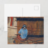 Studie naar Hopi Weaver van Maynard Dixon Briefkaart (Voorkant / Achterkant)