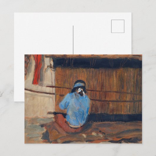 Studie naar Hopi Weaver van Maynard Dixon Briefkaart (Voorkant / Achterkant)