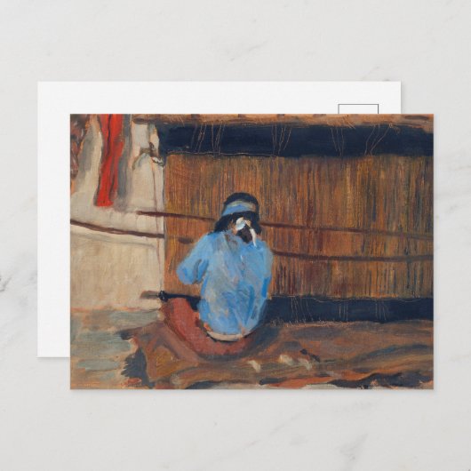 Studie naar Hopi Weaver van Maynard Dixon Feestdagenkaart (Voorkant / Achterkant)