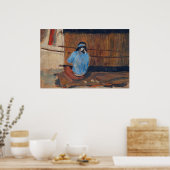 Studie naar Hopi Weaver van Maynard Dixon Poster (Keuken)