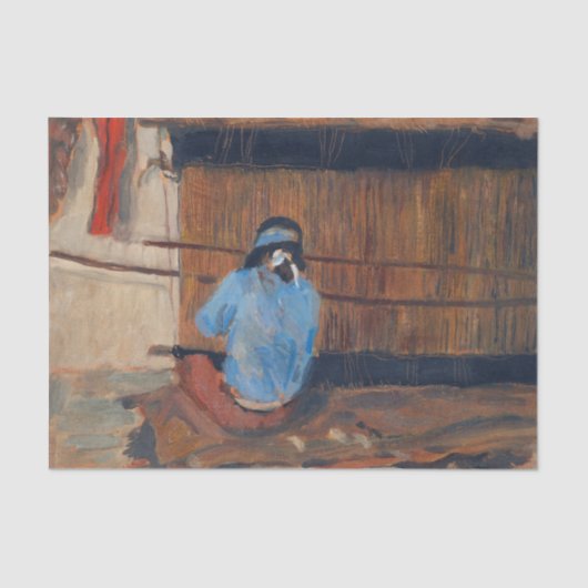 Studie naar Hopi Weaver van Maynard Dixon Tissuepapier (Voorkant)