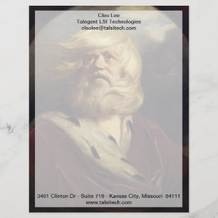 Studie naar King Lear - Joshua Reynolds Gepersonaliseerd Briefhoofd