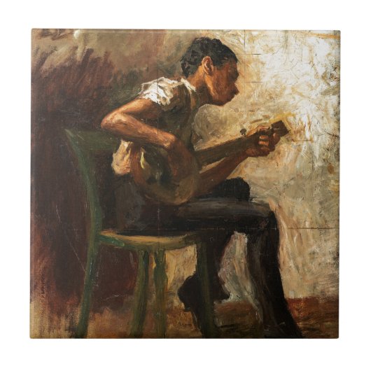 Studie naar Negro Boy Dancing Tegeltje (Voorkant)