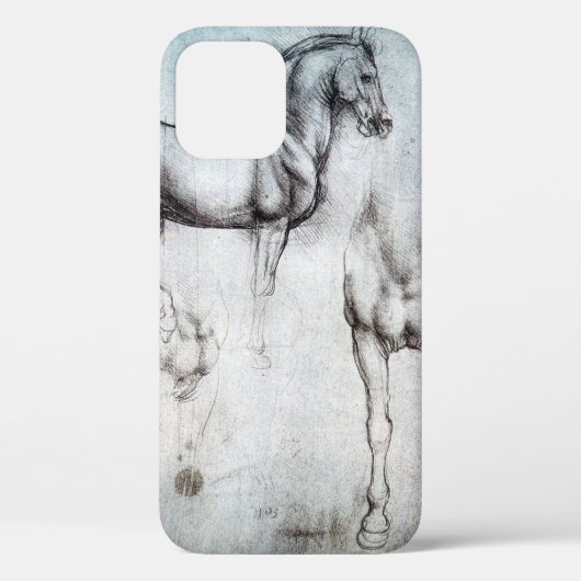 Studie naar paarden, Leonardo da Vinci Case-Mate iPhone Case (Achterkant)