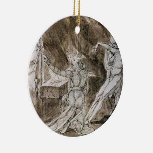 Studie naar "Saul and the Witch of Endor" Keramisch Ornament (Rechts)