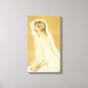 Studie naar "The Large Bathers" door Pierre Renoir Canvas Afdruk