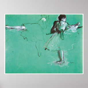 Studie naar twee dansers in de bar - Edgar Degas Poster