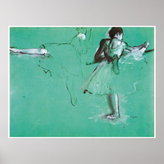 Studie naar twee dansers in de bar - Edgar Degas Poster (Voorkant)