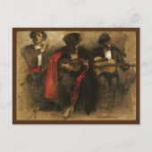 Studie naar zittende muzikanten, Sargent Briefkaart (Voorkant)