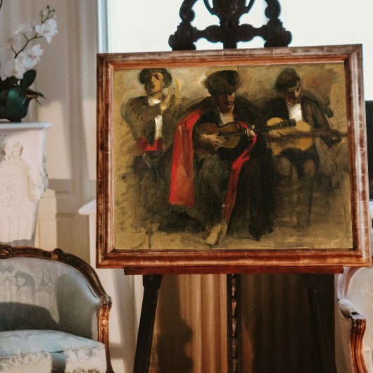 Studie naar zittende muzikanten, Sargent Poster