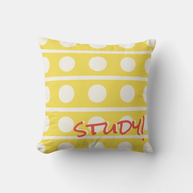 Studie of Slaap-poolpunten in het wit op elke kleu Kussen (Voorkant)