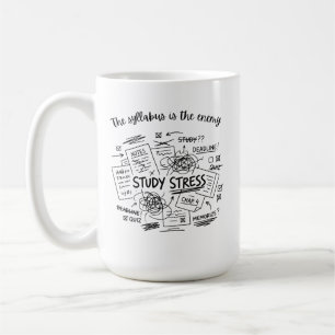 Studie Stress Koffiekop Grappige Student Examen Koffiemok