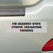 Studie trainende drivers voor STD's Bumpersticker (Op auto)