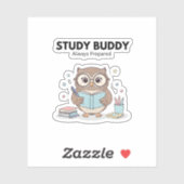 Studie-uil-sticker – Schattige studiemaatje altijd Sticker (Vel)