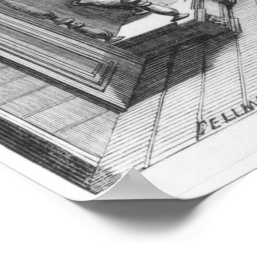 Studie van Alexandre Dumas Pere Poster (Hoek)