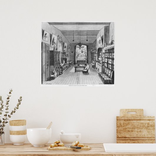 Studie van Alexandre Dumas Pere Poster (Keuken)