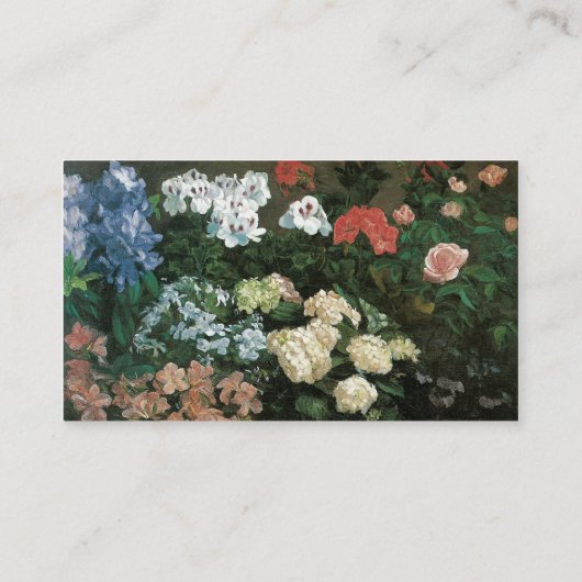 Studie van bloemen door Bazille, Floral Art Visitekaartje (Achterkant)