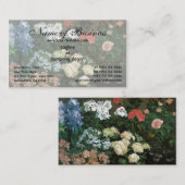 Studie van bloemen door Bazille,  Floral Art Visitekaartje (Voorkant / Achterkant)