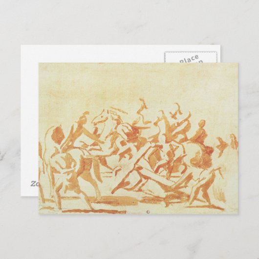 Studie van Christus Drager van het Kruis (krijt en Briefkaart (Voorkant / Achterkant)