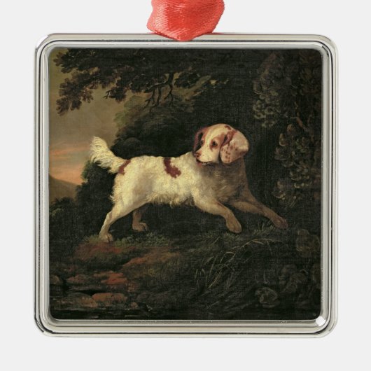 Studie van Clumber Spaniel Metalen Ornament (Voorkant)
