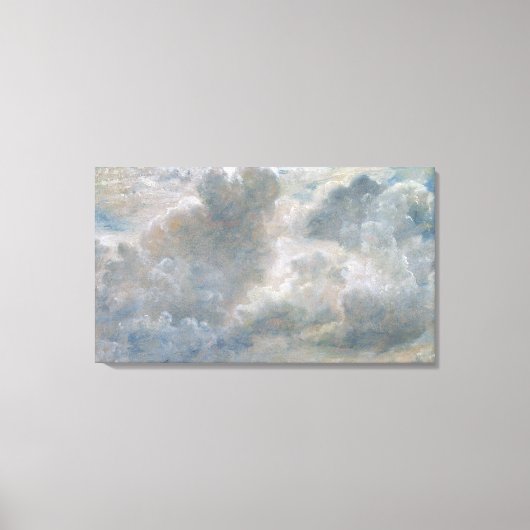Studie van Cumulus Clouds, 1822 (olie op papier) Canvas Afdruk (Voorkant)