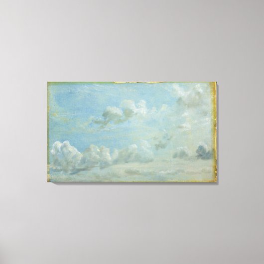 Studie van Cumulus Clouds, 1822 (olie op papier) Canvas Afdruk (Voorkant)