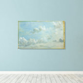 Studie van Cumulus Clouds, 1822 (olie op papier) Canvas Afdruk (Insitu (Houten vloer))